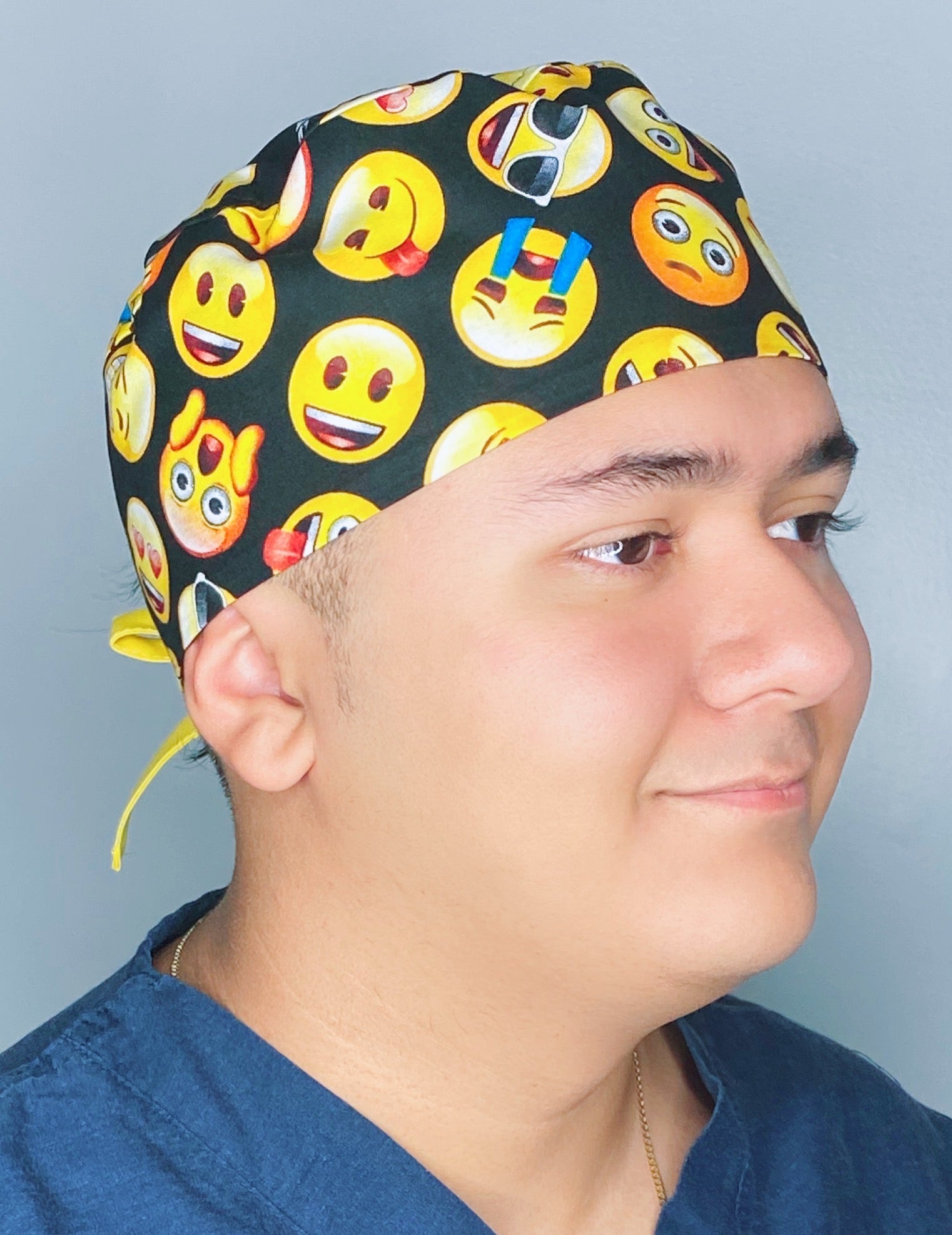 Funny Emotions Emojis Unisex Geek Scrub Cap
