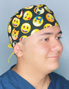 Funny Emotions Emojis Unisex Geek Scrub Cap