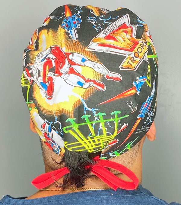 VR Troopers Famous Cartoon TV Show Series Unisex Geek Scrub Cap
