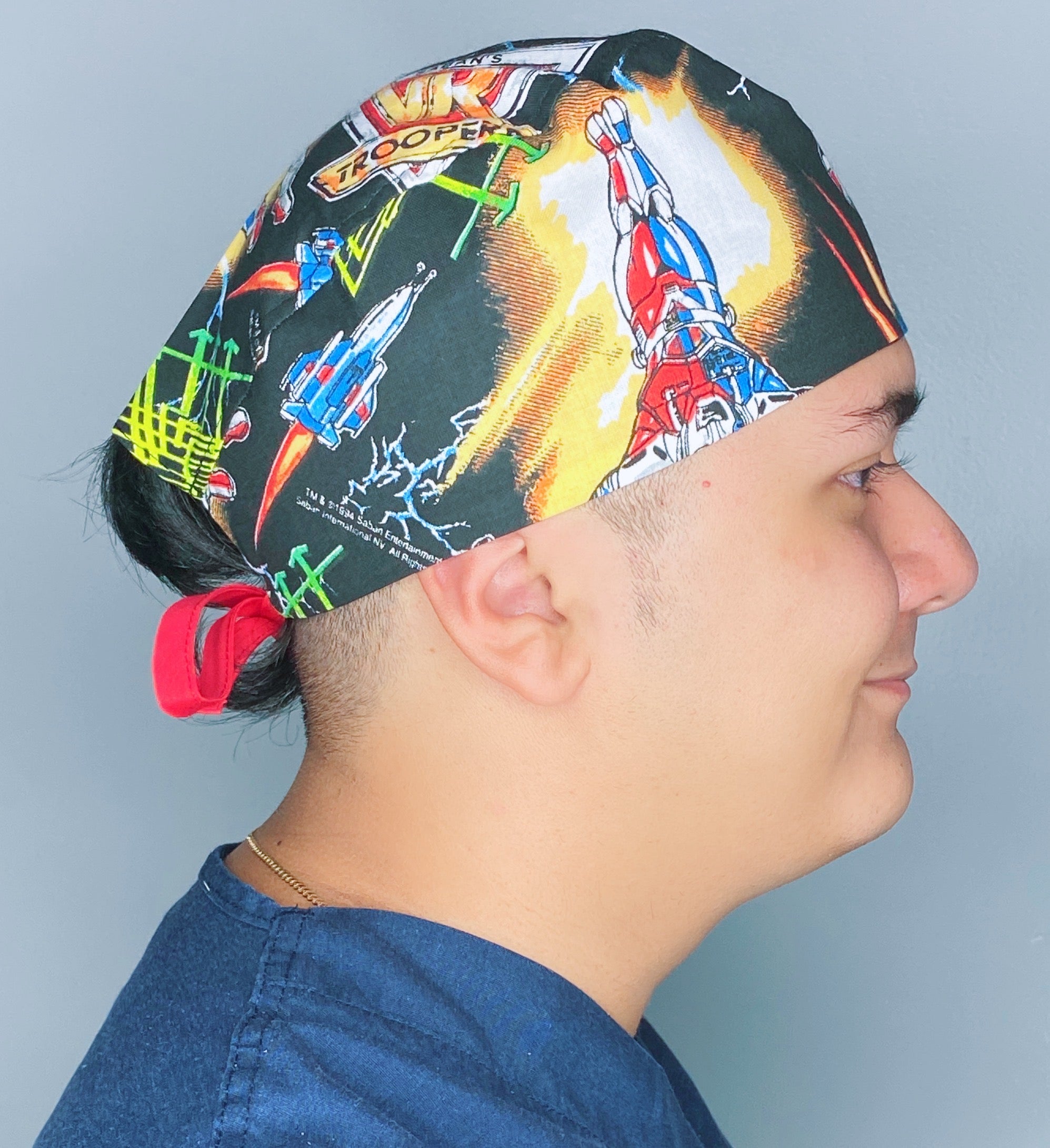 VR Troopers Famous Cartoon TV Show Series Unisex Geek Scrub Cap