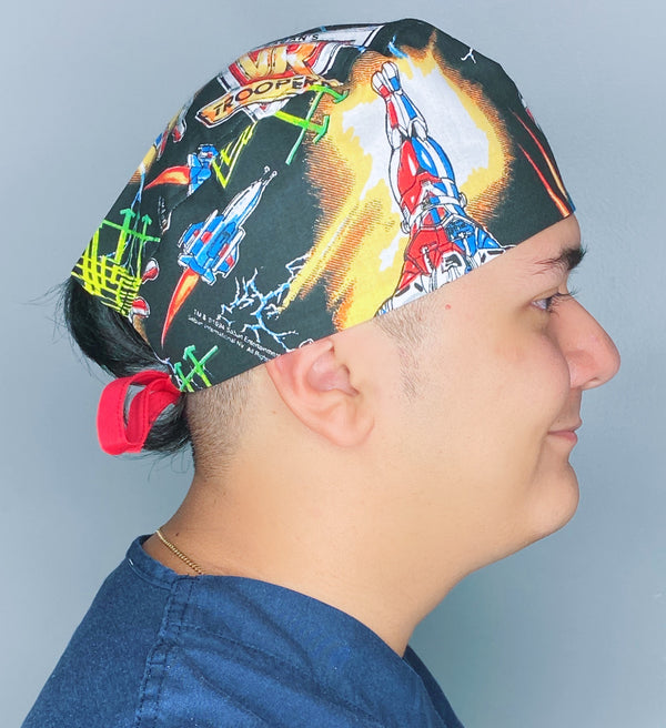 VR Troopers Famous Cartoon TV Show Series Unisex Geek Scrub Cap