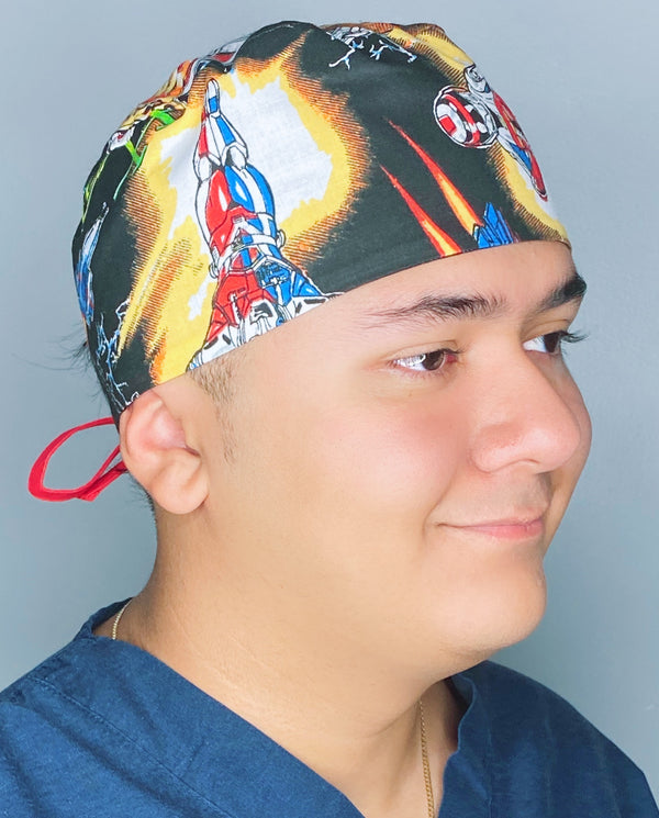 VR Troopers Famous Cartoon TV Show Series Unisex Geek Scrub Cap