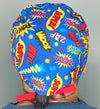 POW WOW ZOOM Superman Famous Movie Character Unisex Geek Scrub Cap
