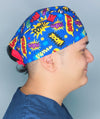 POW WOW ZOOM Superman Famous Movie Character Unisex Geek Scrub Cap