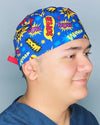 POW WOW ZOOM Superman Famous Movie Character Unisex Geek Scrub Cap
