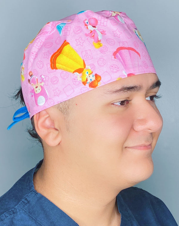 Vintage Popular Kid's Video Game Super Mario Unisex Geek Scrub Cap