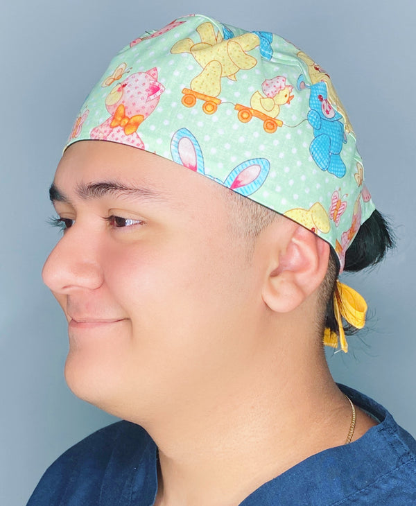 Cute Plush Bears Unisex Geek Scrub Cap