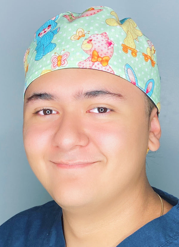 Cute Plush Bears Unisex Geek Scrub Cap