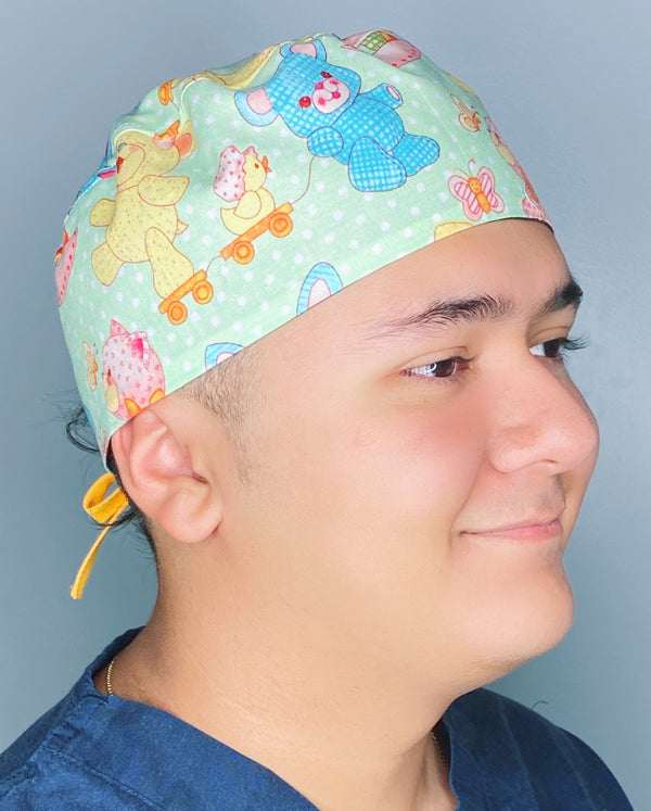 Cute Plush Bears Unisex Geek Scrub Cap