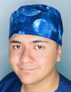 Phases of the Moon Galaxy Design Unisex Cute Scrub Cap