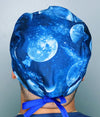 Phases of the Moon Galaxy Design Unisex Cute Scrub Cap