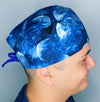 Phases of the Moon Galaxy Design Unisex Cute Scrub Cap