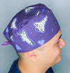 NASA Spacecraft Rocket Purple Design Unisex Cute Scrub Cap