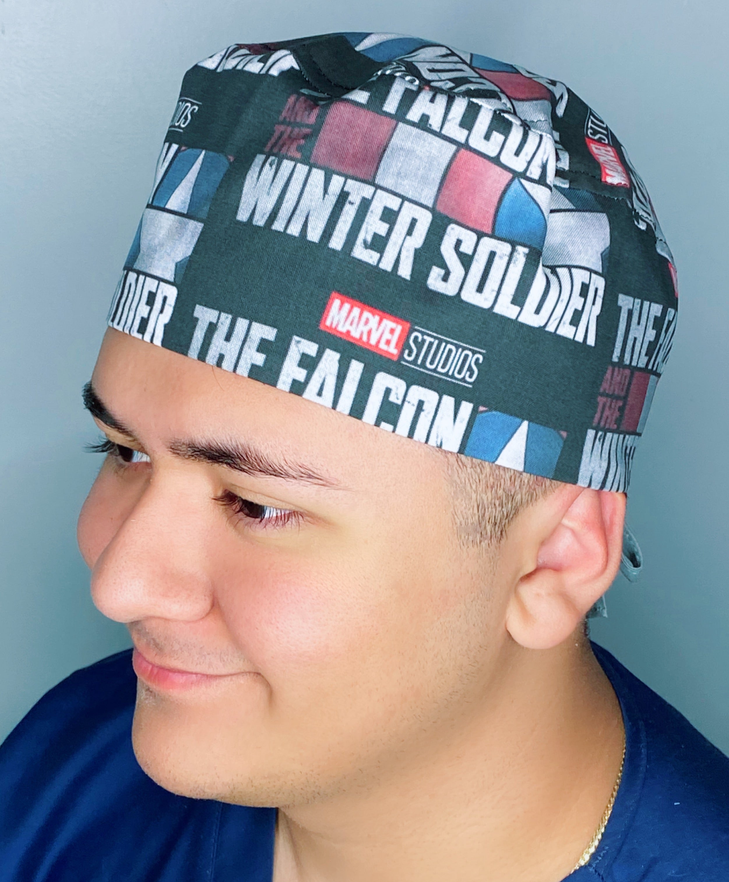 Bucky Barnes & Sam Wilson Earth's Mightiest Heroes Unisex Geek Scrub Cap