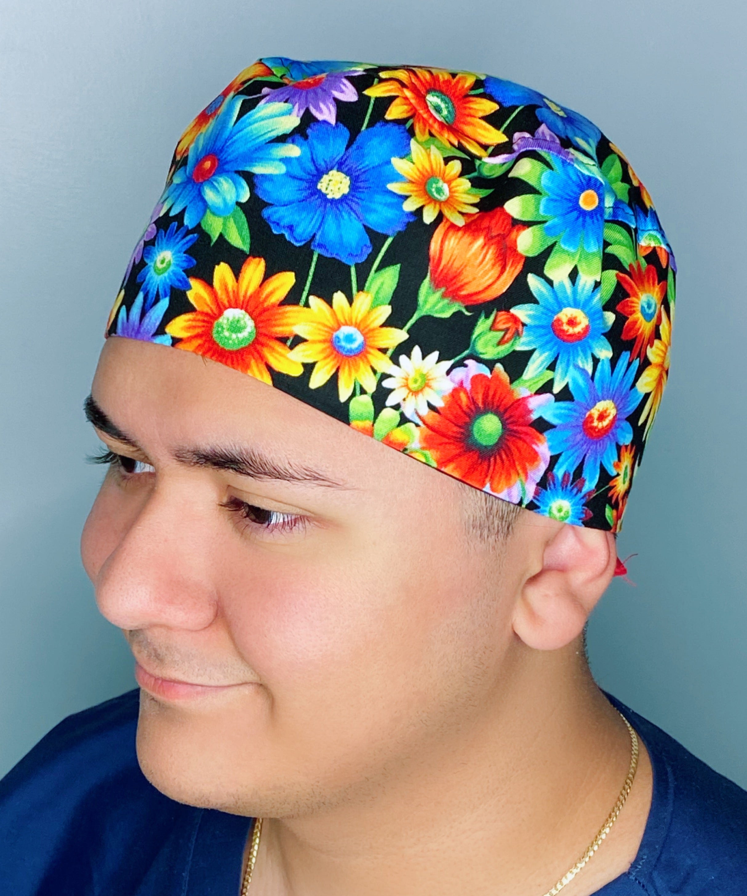 Beautiful Colorful Daisies Floral Design Unisex Cute Scrub Cap