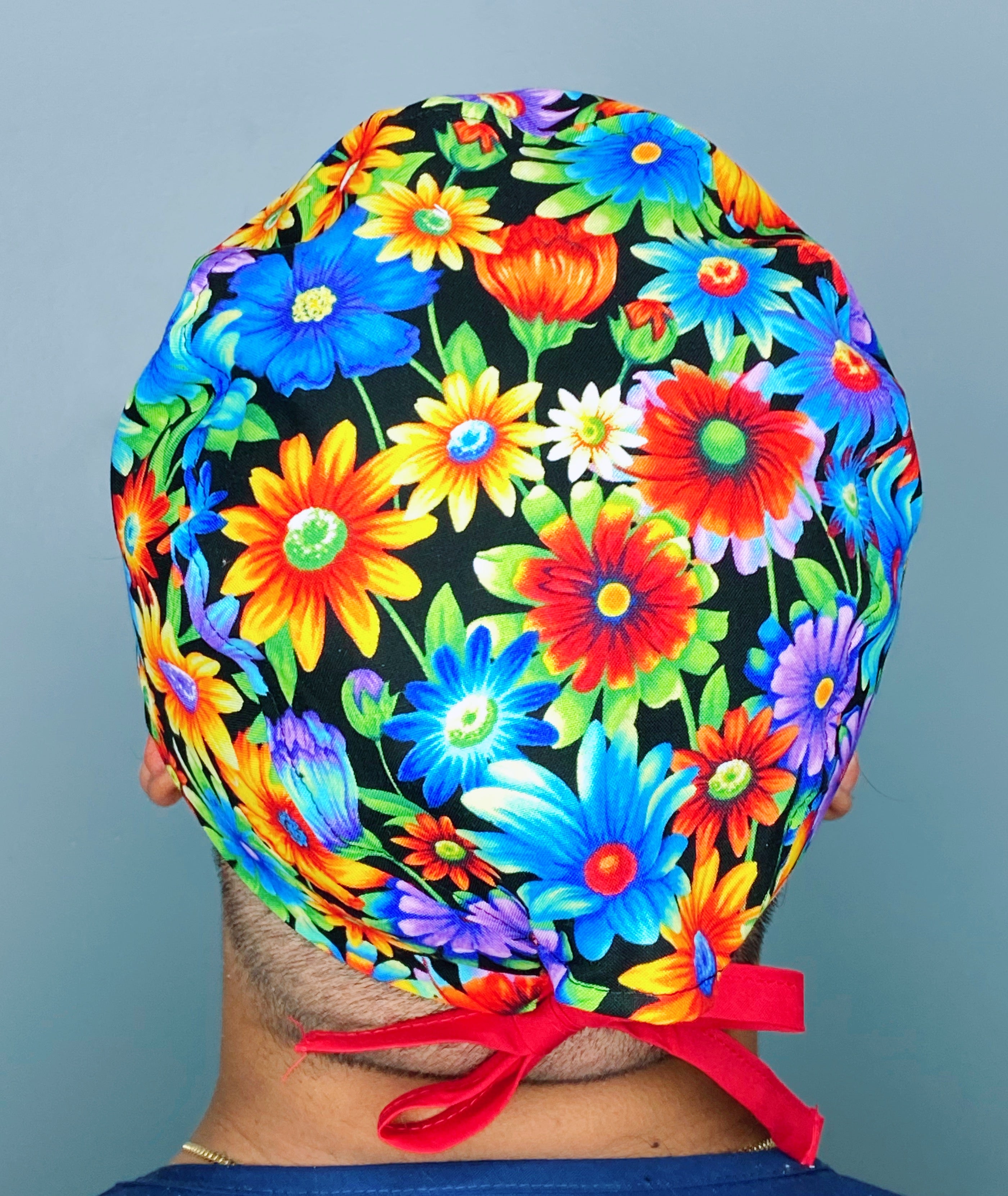 Beautiful Colorful Daisies Floral Design Unisex Cute Scrub Cap