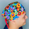 Beautiful Colorful Daisies Floral Design Unisex Cute Scrub Cap