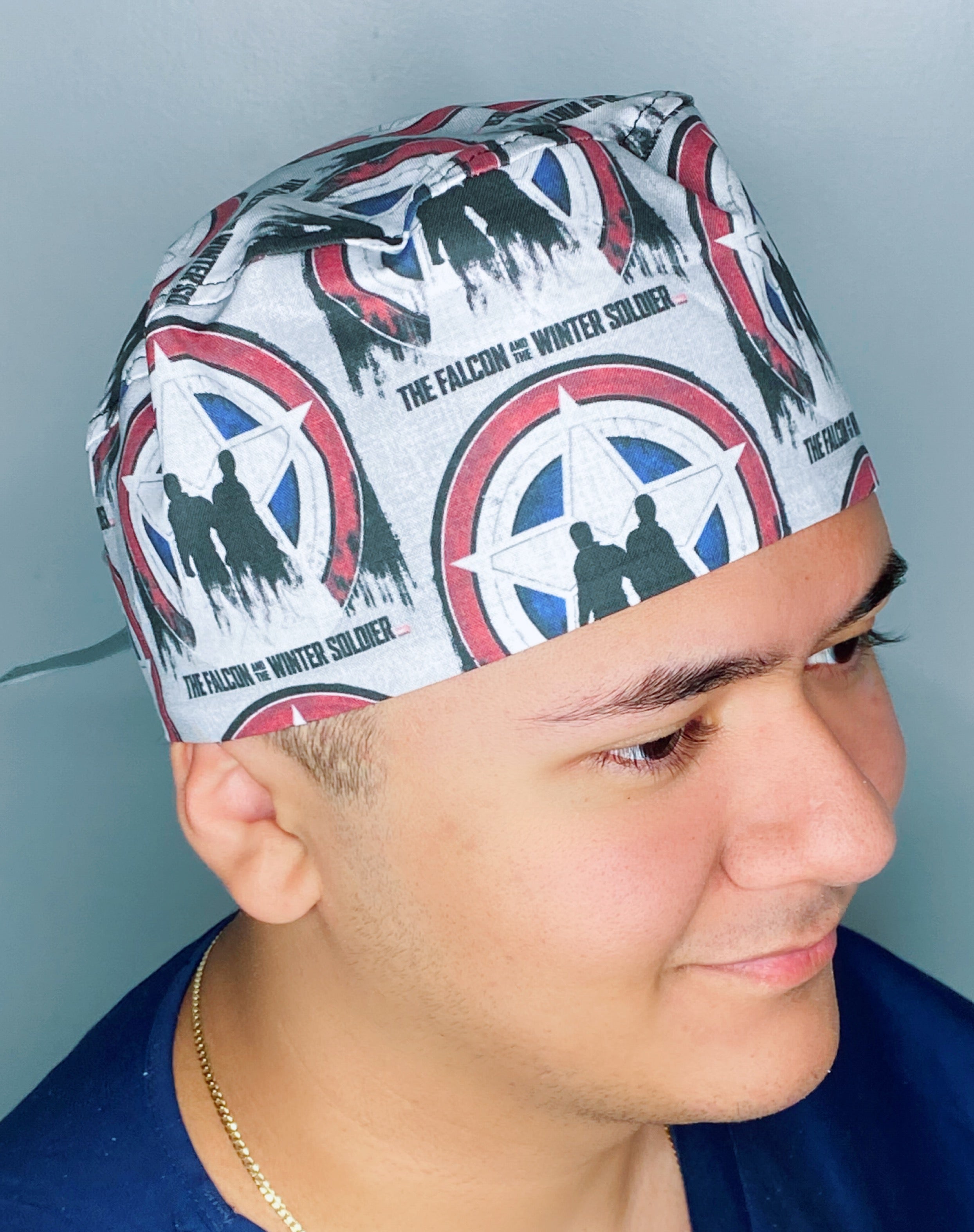 Bucky Barnes & Sam Wilson Earth's Mightiest Heroes Unisex Geek Scrub Cap