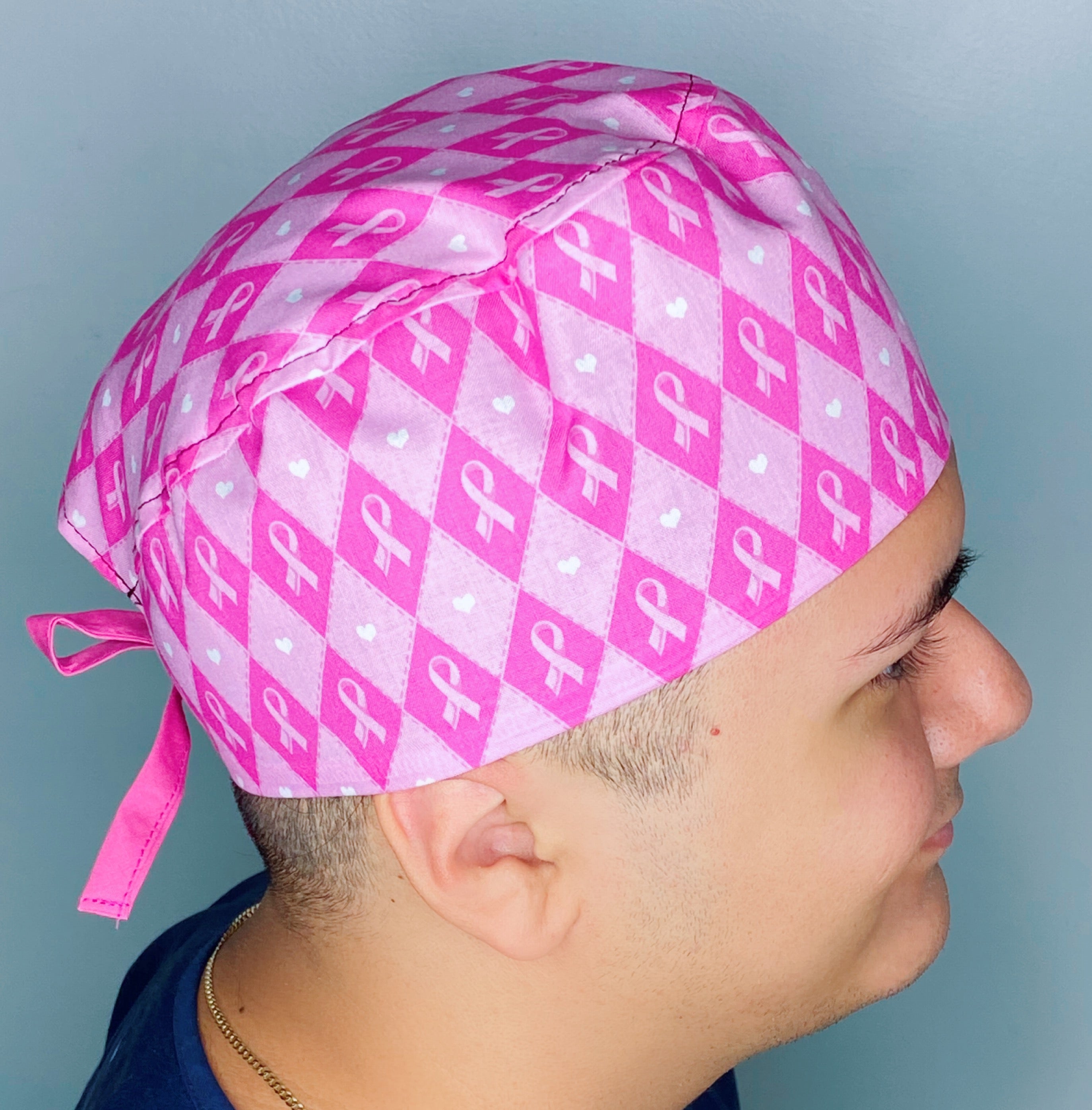 Breast Cancer Awareness Ribbons & Hearts Unisex Awareness Scrub Cap