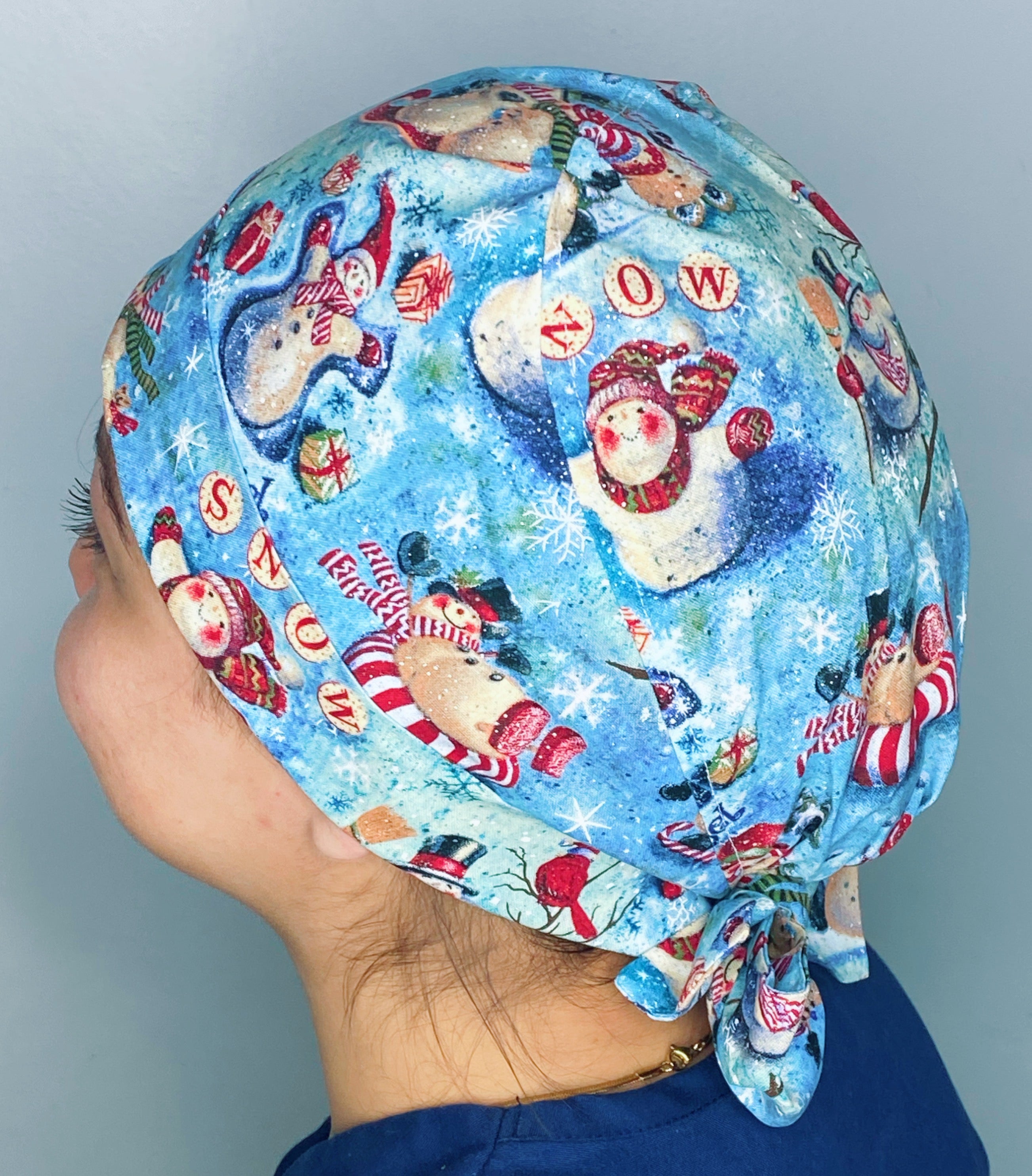 Snowman Sledding Glitter Winter/Christmas Holiday Themed Pixie