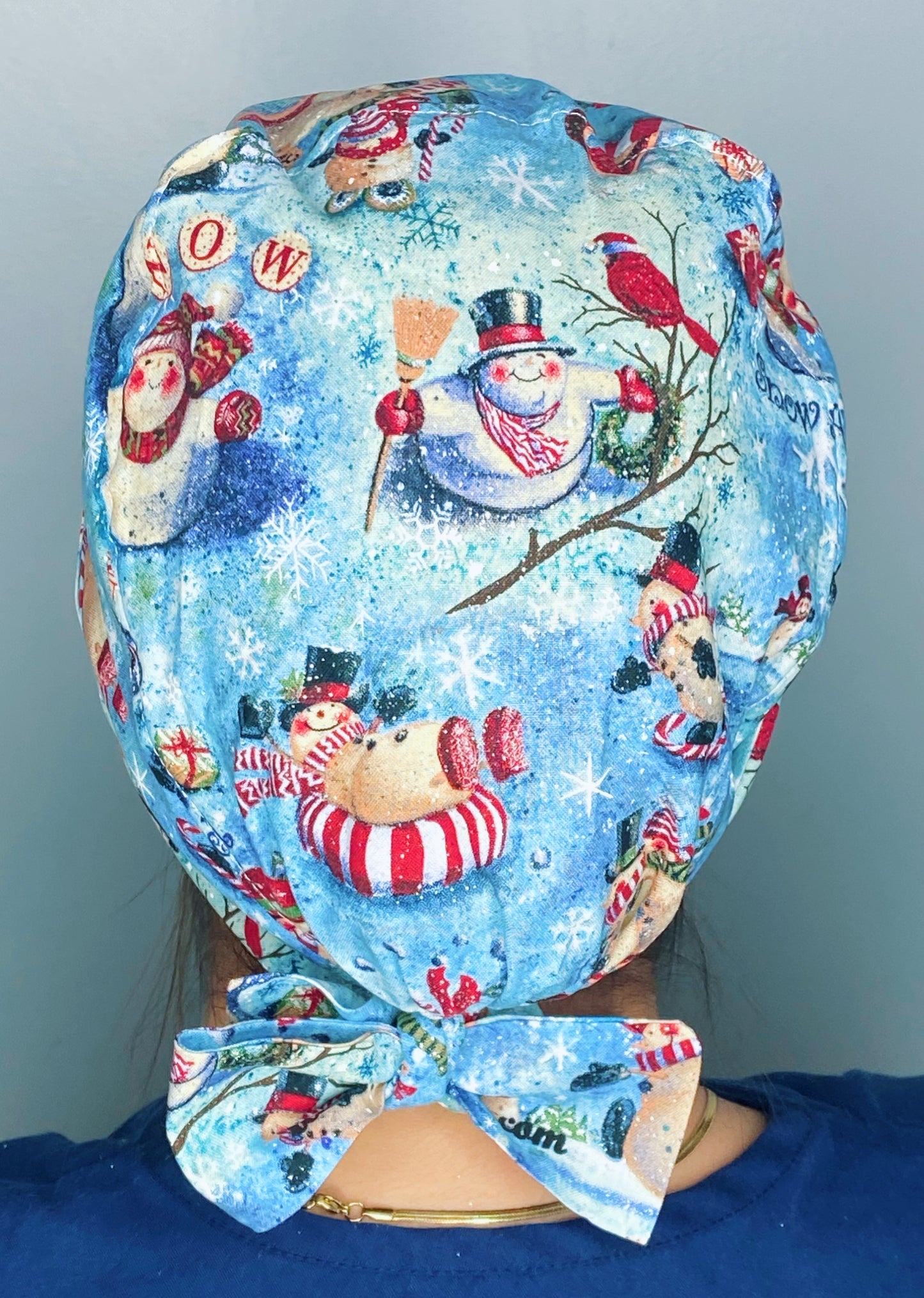 Snowman Sledding Glitter Winter/Christmas Holiday Themed Pixie