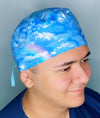 Blue Skies nad Rainbows Design Unisex Cute Scrub Cap