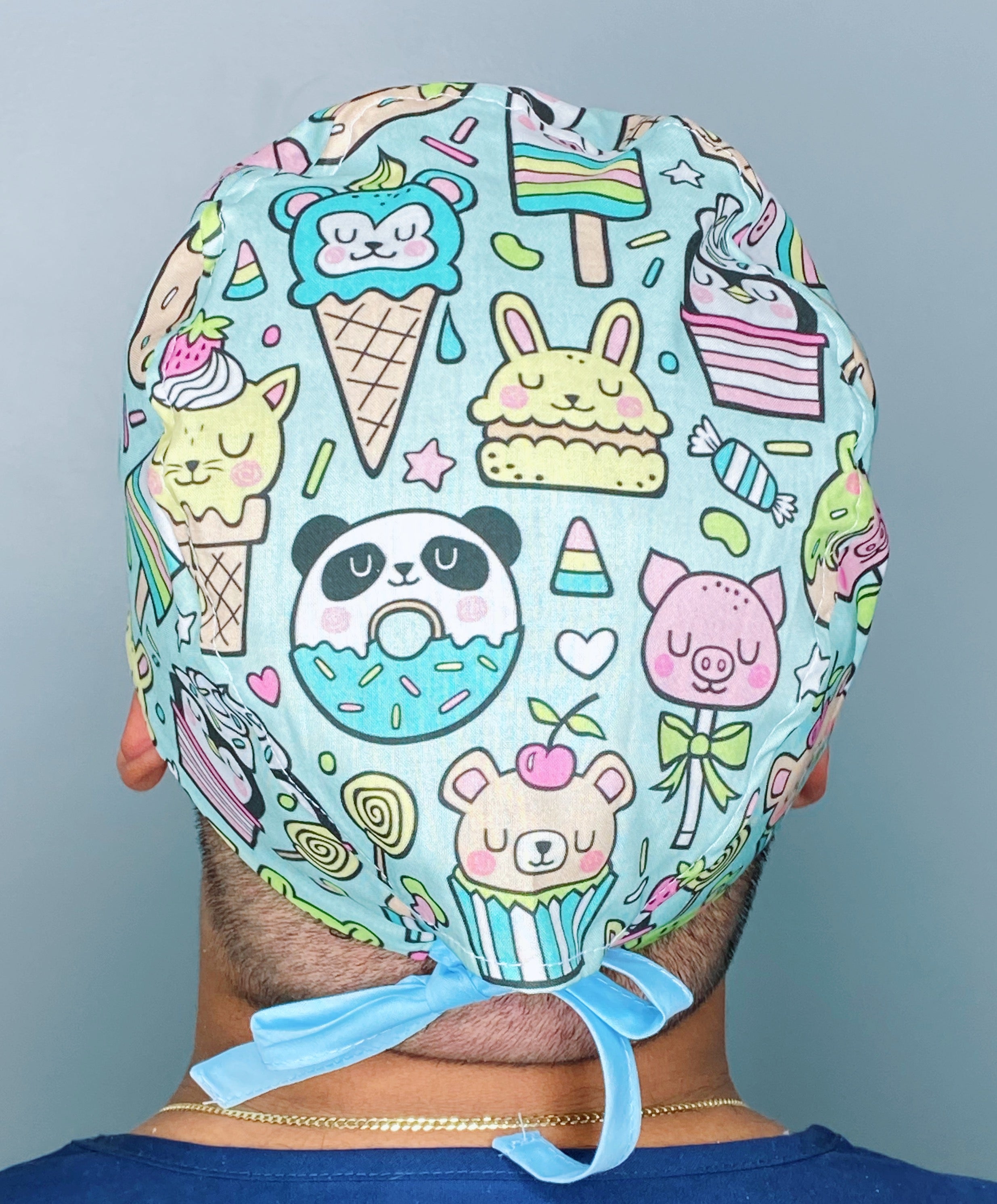 Cute Animal Sweets & Pastries Unisex Food Scrub Cap