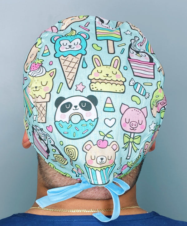 Cute Animal Sweets & Pastries Unisex Food Scrub Cap
