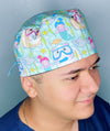 Funny Guinea Pigs & Mermaids Swimming Unisex Animal Scrub Cap