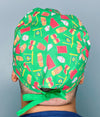 Drums Bongos Green Musical Design Unisex Cute Scrub Cap