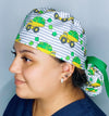 Clover Leaves & Tractors St. Patrick's Day Ponytail