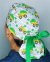 Clover Leaves & Tractors St. Patrick's Day Ponytail