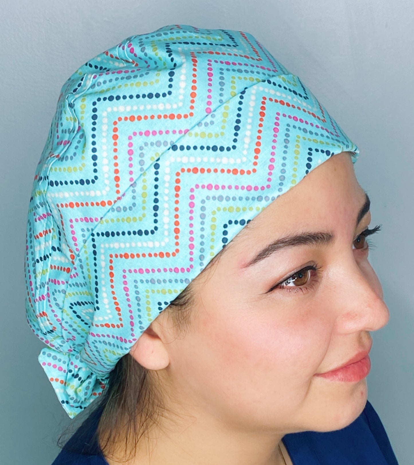 Chevron Polka Dot Light Blue Pattern Fancy Themed Pixie
