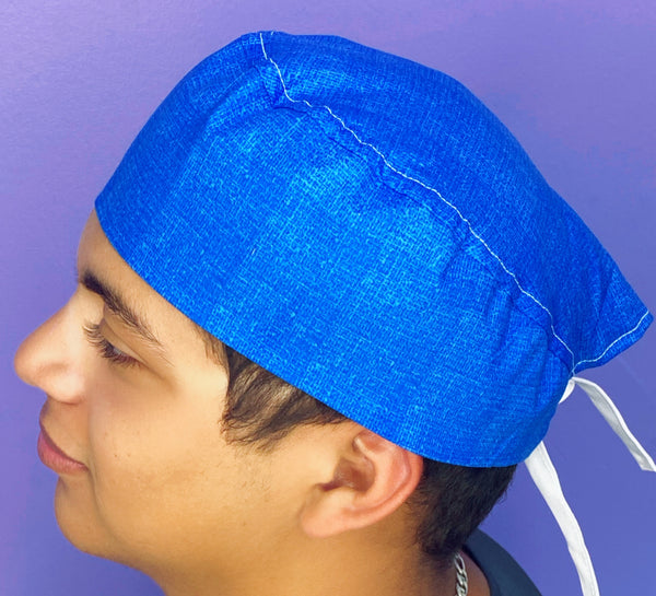 Distressed Blue Tie Dye Design Unisex Cute Scrub Cap