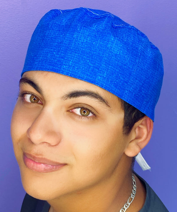 Distressed Blue Tie Dye Design Unisex Cute Scrub Cap