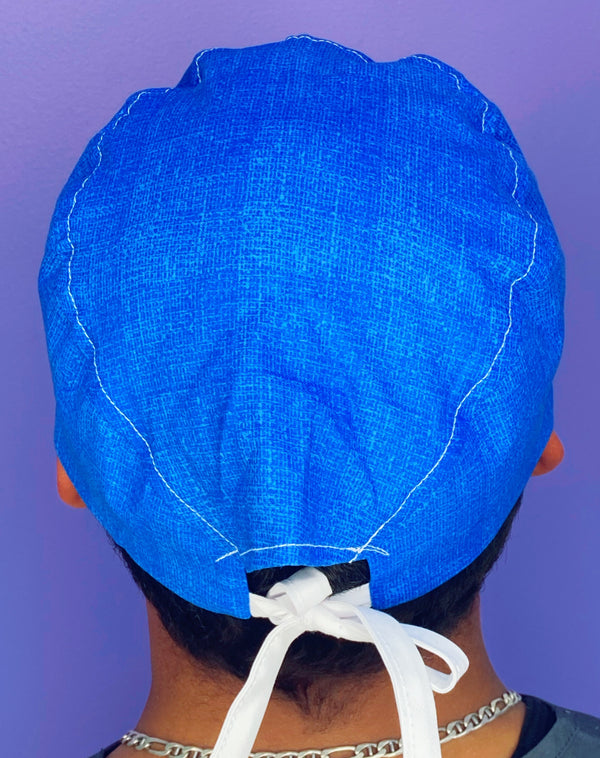 Distressed Blue Tie Dye Design Unisex Cute Scrub Cap
