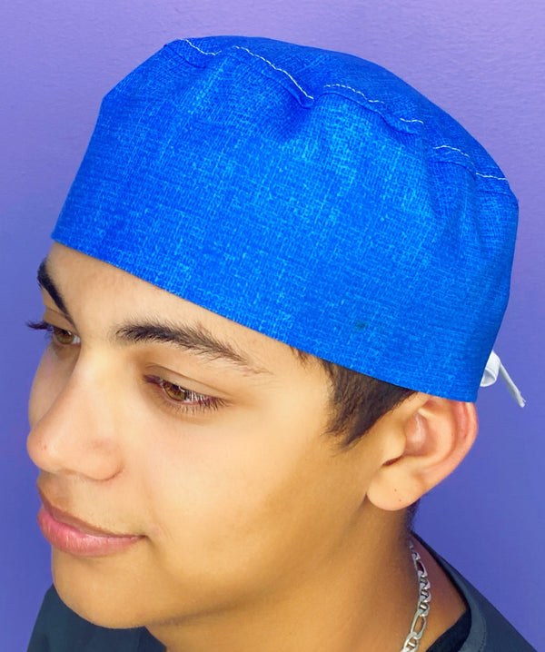 Distressed Blue Tie Dye Design Unisex Cute Scrub Cap