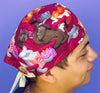 Funny Cats Watching a Scary Movie Unisex Animal Scrub Cap