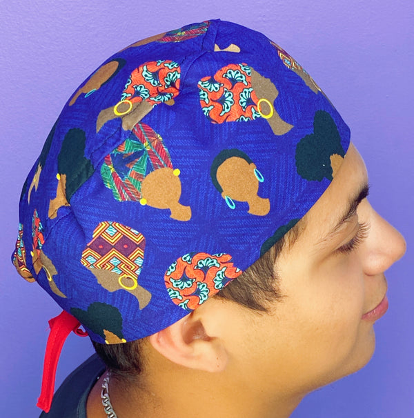 Black History Month Awareness Afro Love Unisex Awareness Scrub Cap