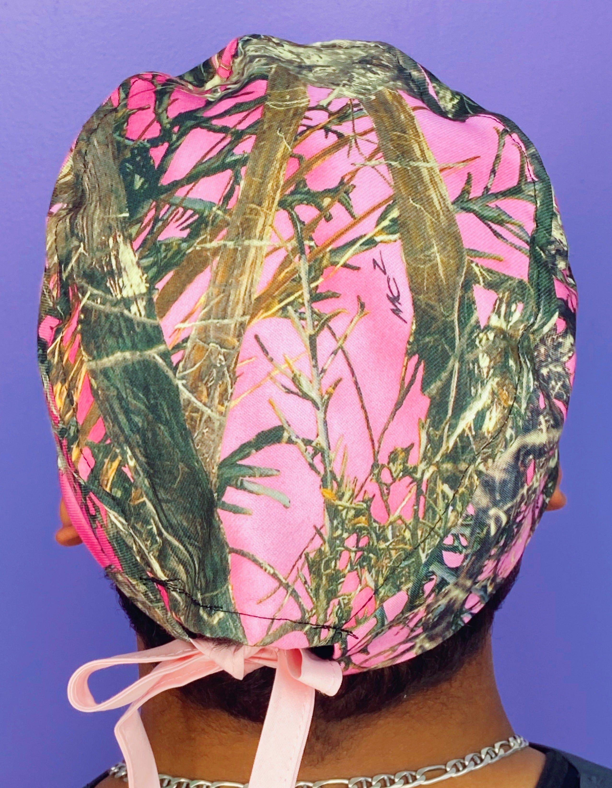 Pink Camouflage Unisex Medical Theme Scrub Cap