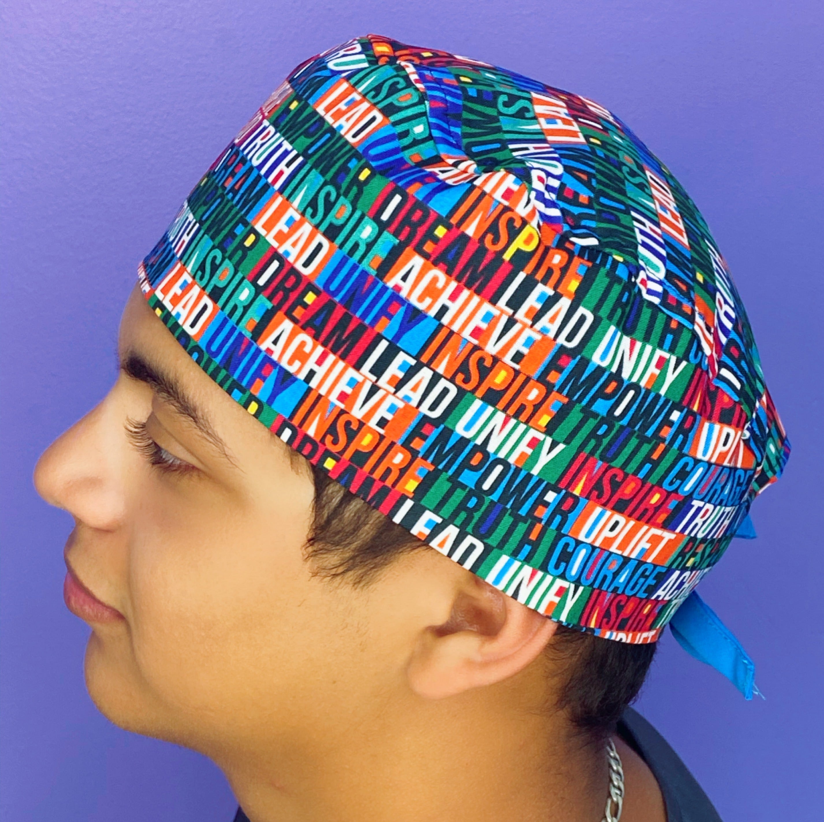 Black History Month Awareness Words of Positivity Love Unisex Awareness Scrub Cap
