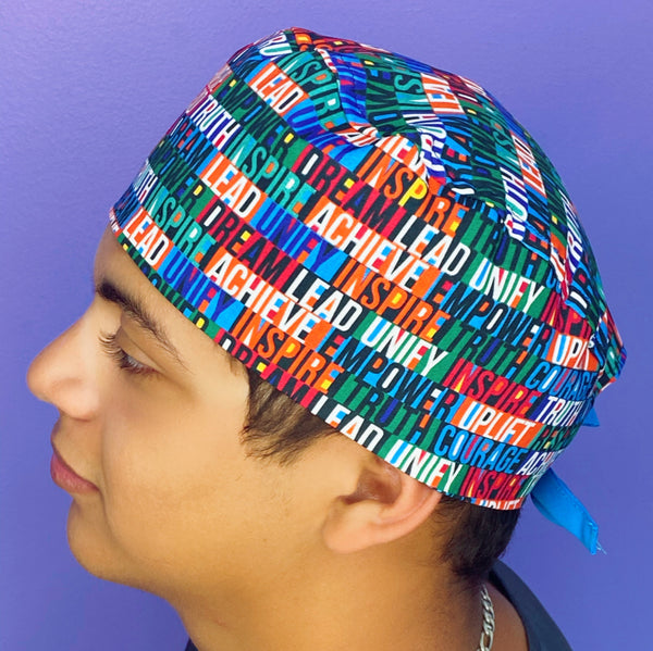 Black History Month Awareness Words of Positivity Love Unisex Awareness Scrub Cap
