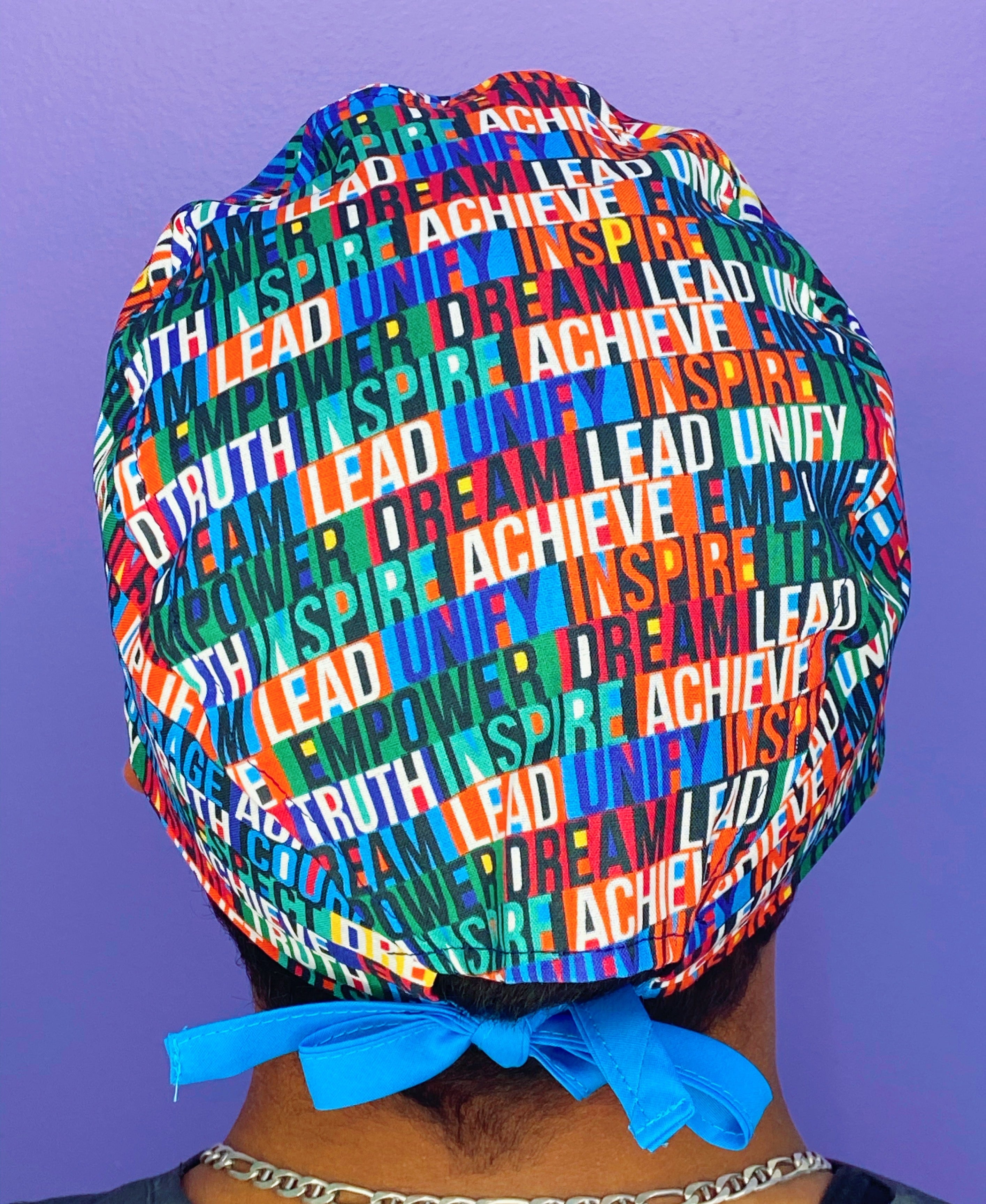 Black History Month Awareness Words of Positivity Love Unisex Awareness Scrub Cap