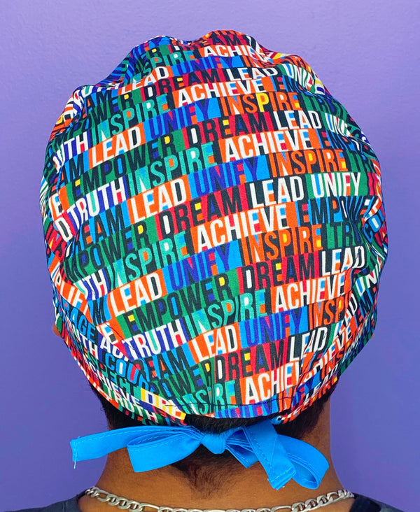 Black History Month Awareness Words of Positivity Love Unisex Awareness Scrub Cap