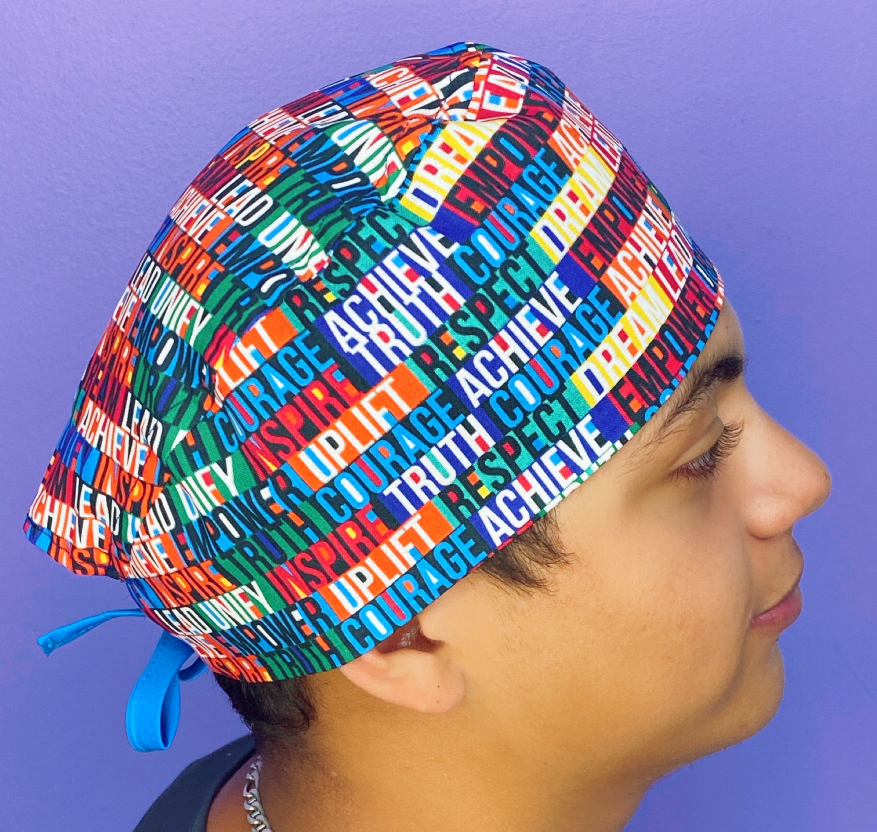 Black History Month Awareness Words of Positivity Love Unisex Awareness Scrub Cap