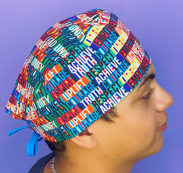 Black History Month Awareness Words of Positivity Love Unisex Awareness Scrub Cap