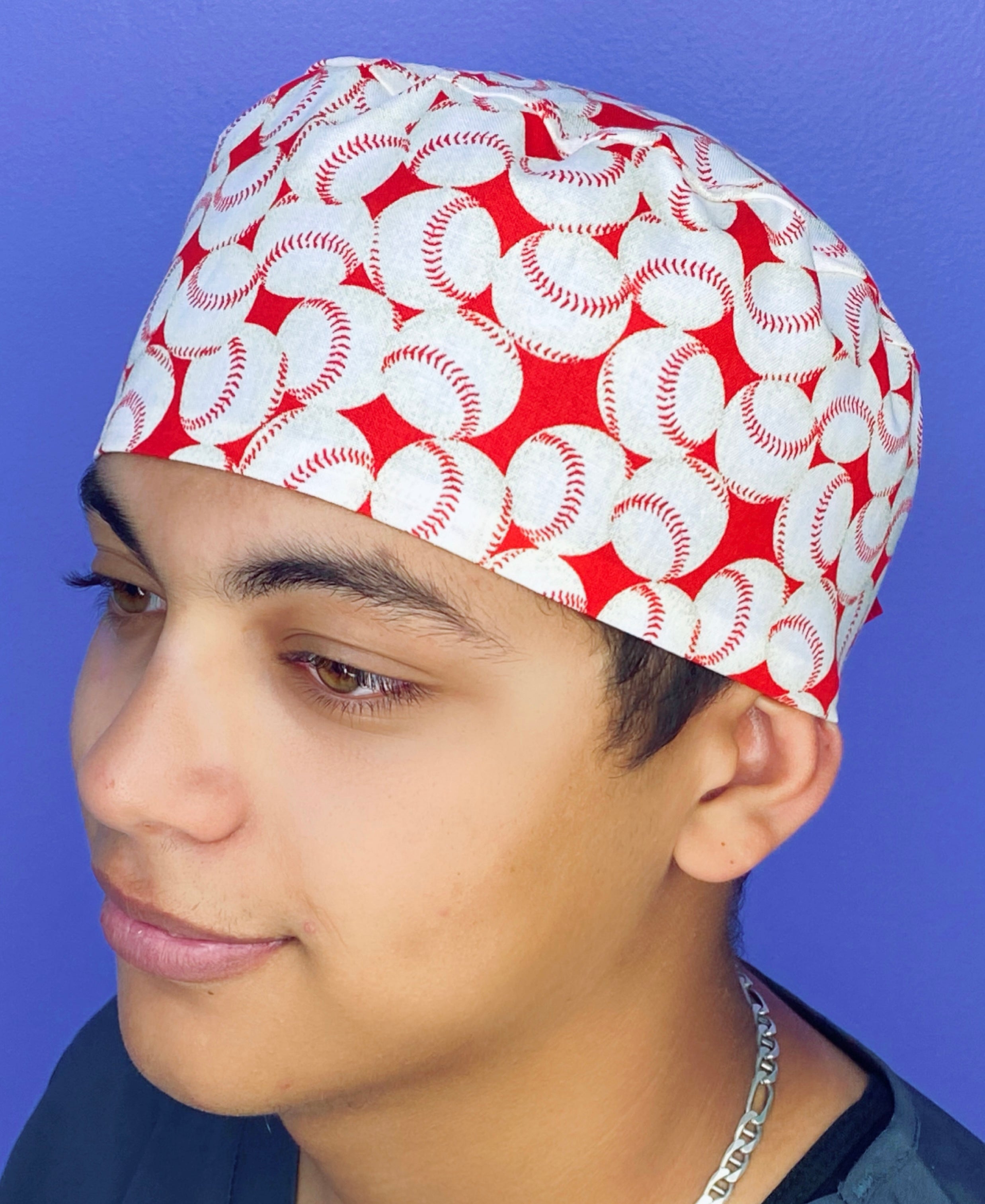 Baseballs on Red Unisex Sport Scrub Cap