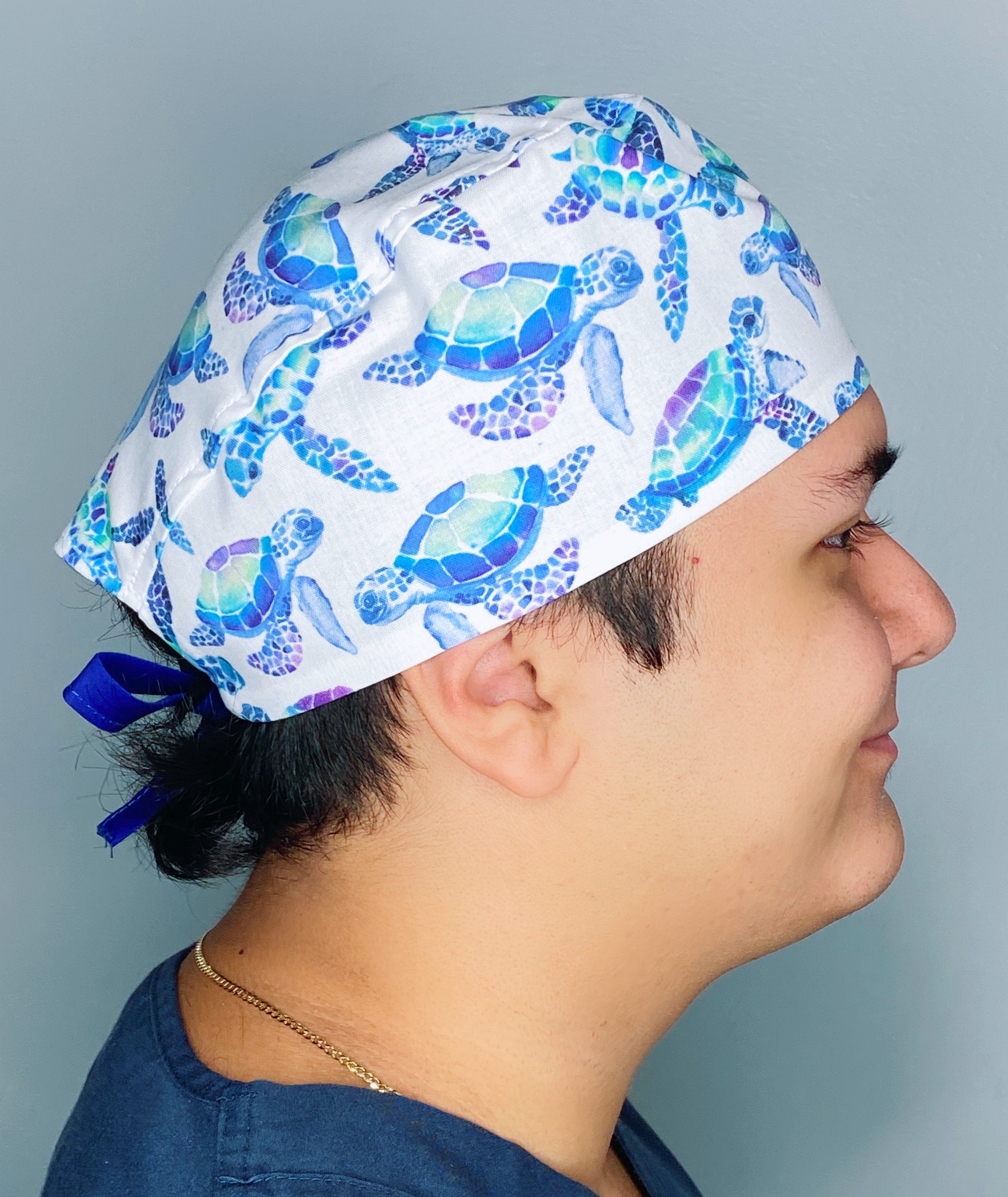 Watercolor Sea Turtles Unisex Animal Scrub Cap