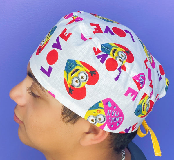 The Minions Valentine's Day Love Themed Famous Kid's Movie Unisex Geek Scrub Cap