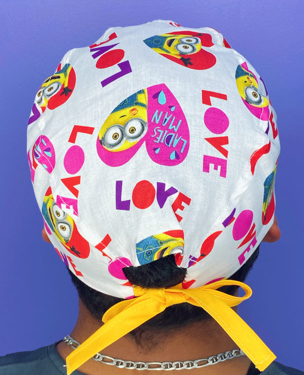 The Minions Valentine's Day Love Themed Famous Kid's Movie Unisex Geek Scrub Cap